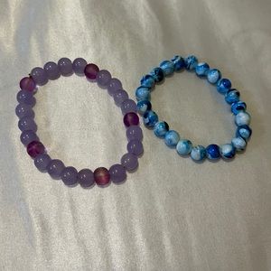 Two handmade bracelets